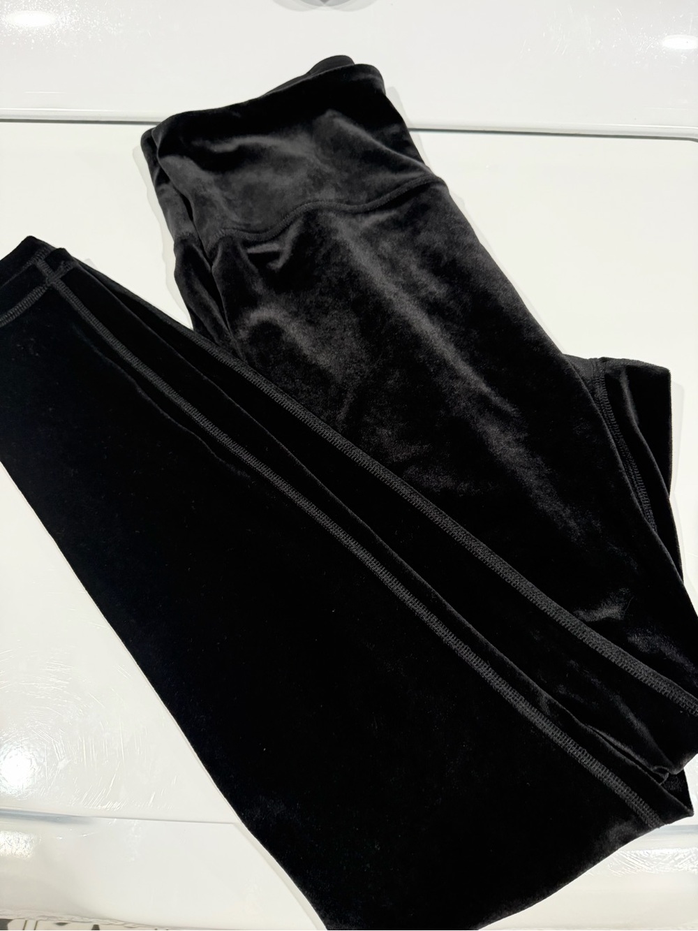 Athleta Black Elation Velvet Tights